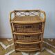 Vintage commode in rattan and wicker
