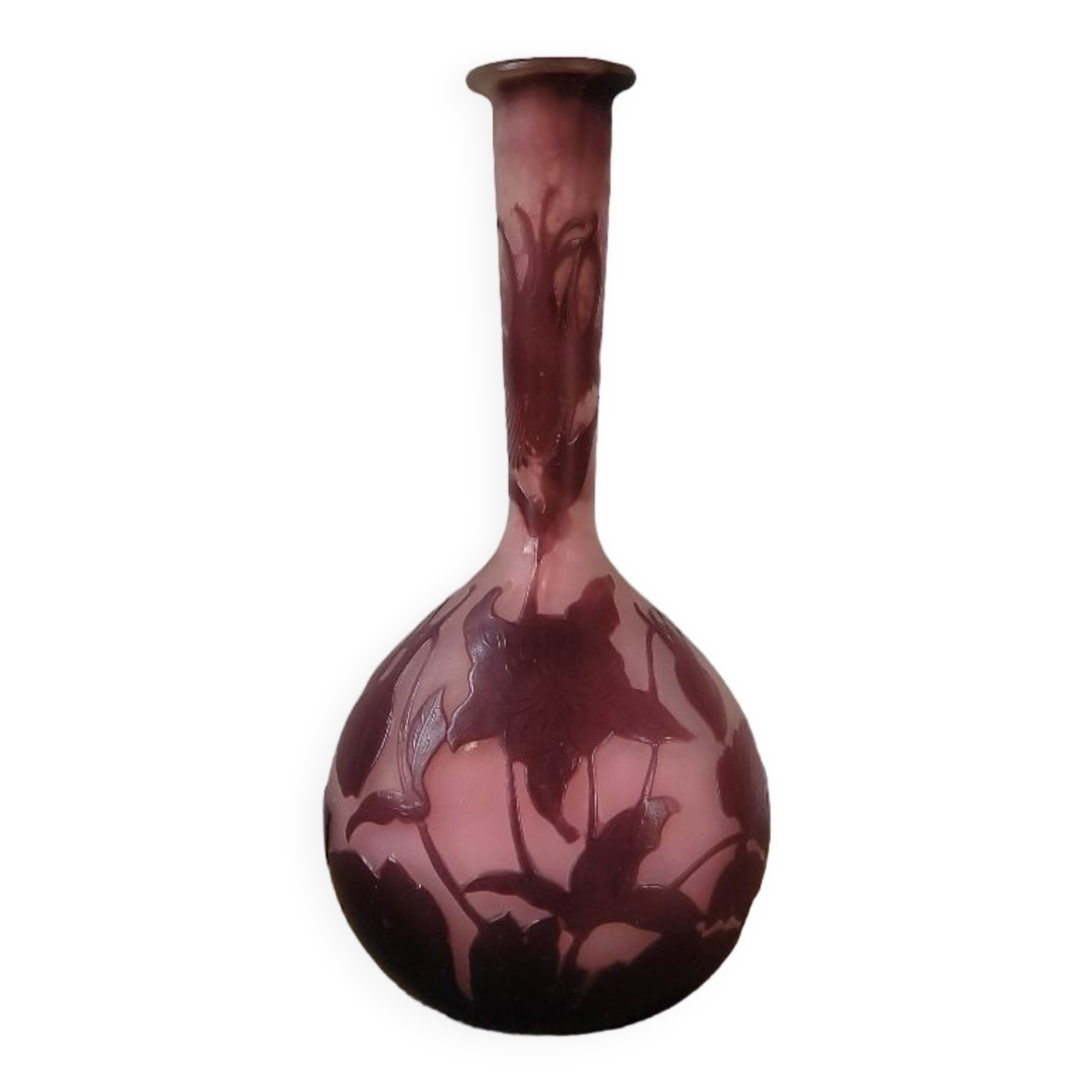 Soliflore vase signed Gallé