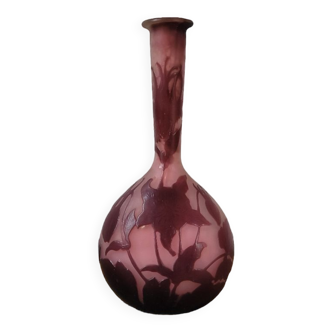 Soliflore vase signed Gallé