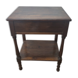 Bedside table solid walnut wood