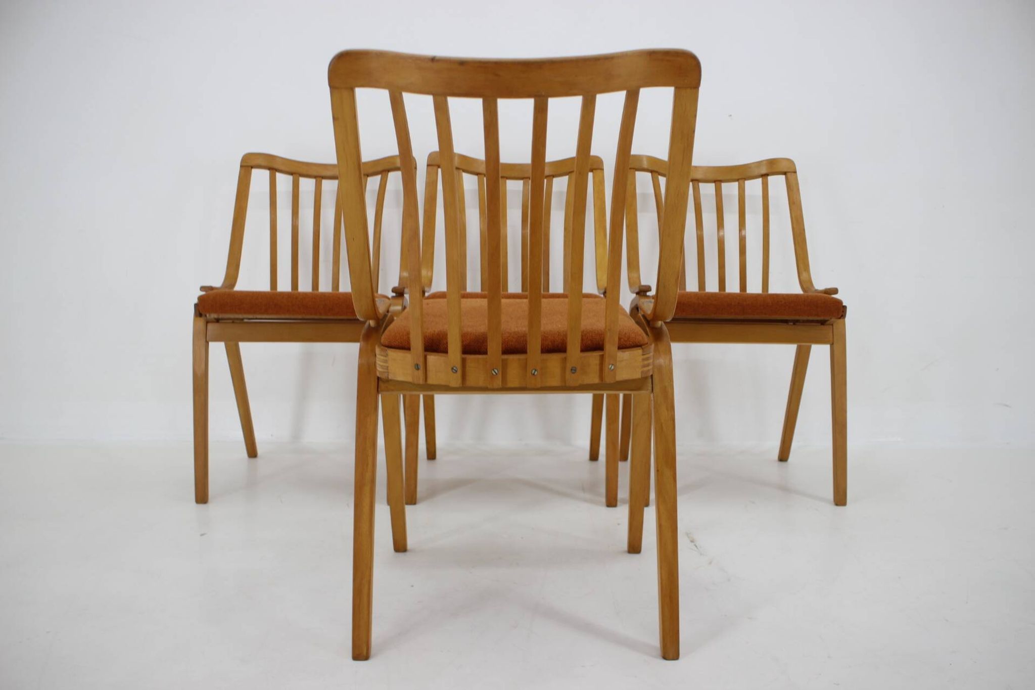 1970s Set of Four Antonin Suman Dining Chairs by Ton, Czechoslovakia