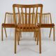 Ensemble des années 1970 de quatre chaises de salle à manger Antonin Suman par Ton, Tchécoslovaquie