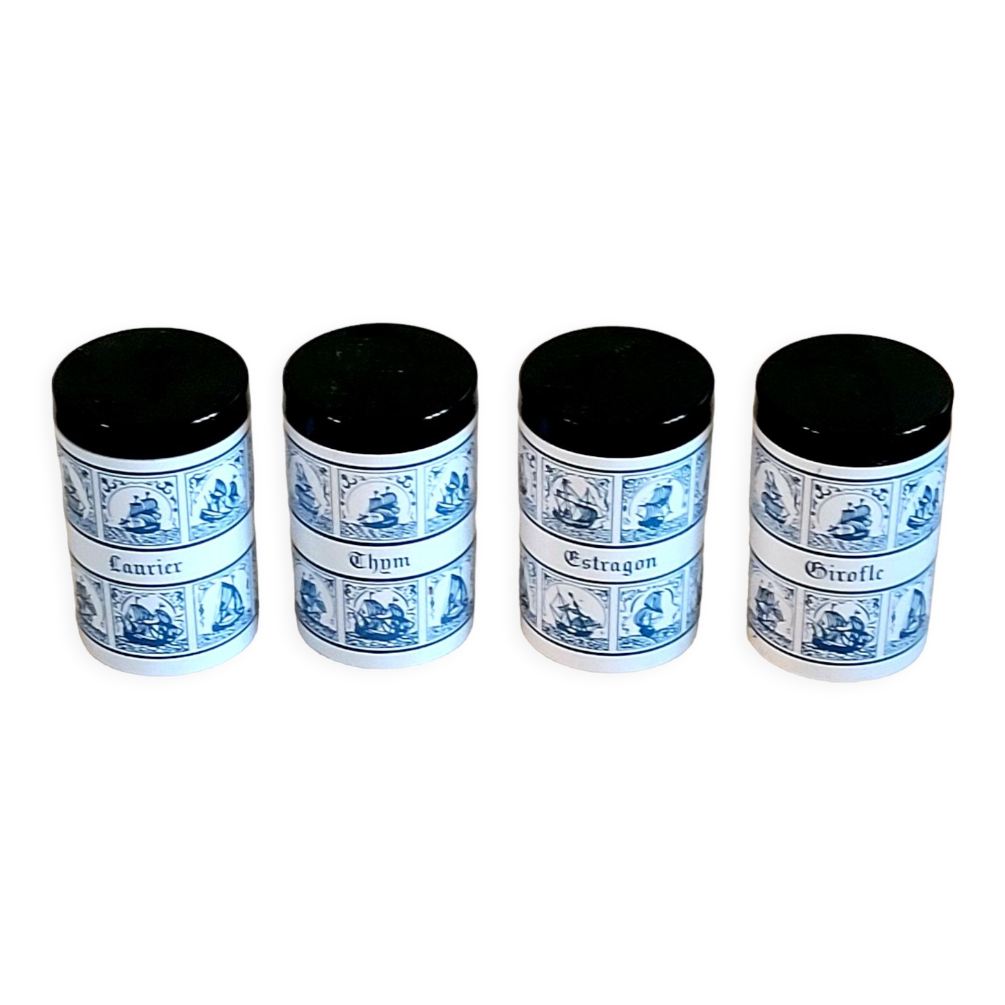 4 pots à épices - Ariel - vintage