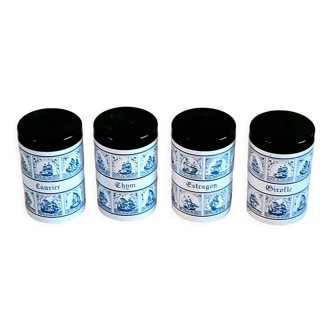 4 spice jars - Ariel - vintage