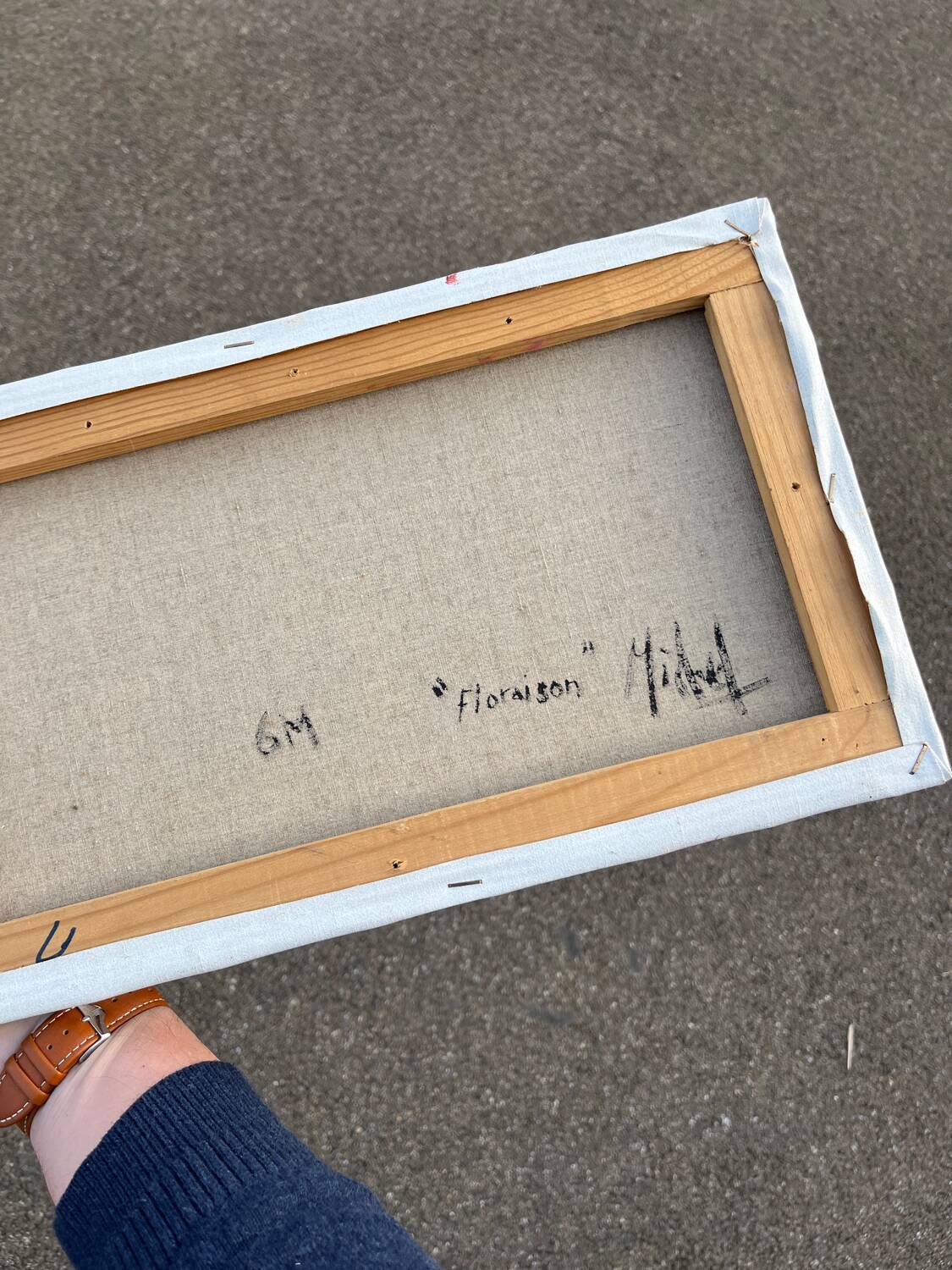 Vintage oil painting on canvas signed Michel