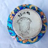 Faience vase and longwy enamels