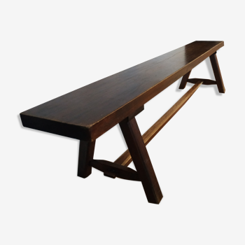 Solid oak bench 200 cm