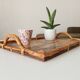 Vintage serving dish in bamboo and rattan Diamond Head Hawaii Tiki 60's