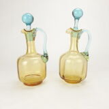 Old pair of George Sand decanters, Cristal de Portieux