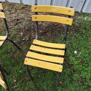 Set of 13 garden chairs made of iron slats and tubes