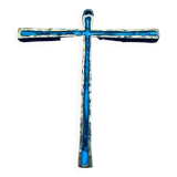 Piéchaud enameled bronze wall cross.