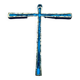 Piéchaud enameled bronze wall cross.