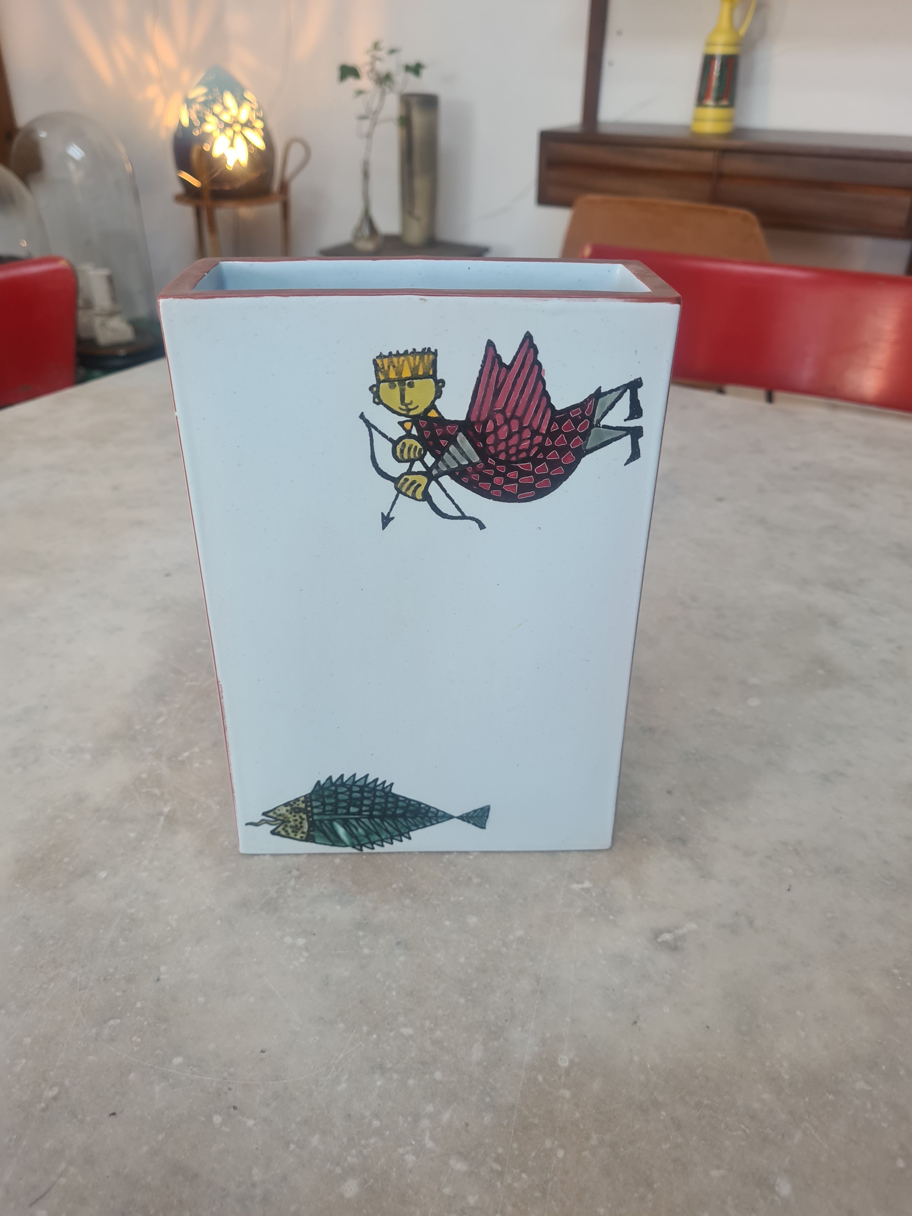 Swedish ceramic vase by stig lindberg signed