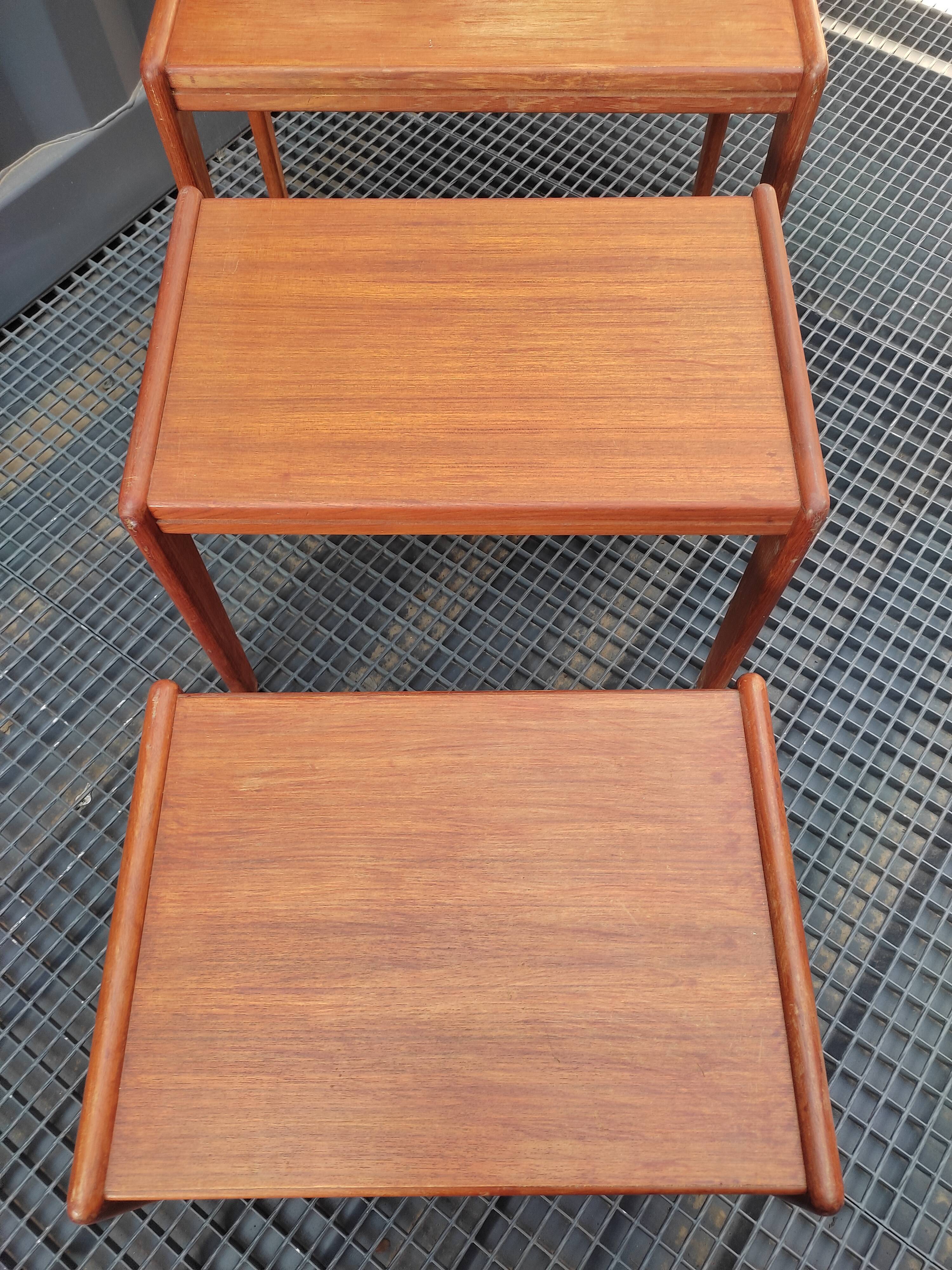 Scandinavian teak trundle tables