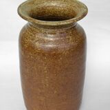 Enamelled sandstone vase 21 cm