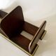 Adjustable bookend 1900 EM.Terquem, wood and brass