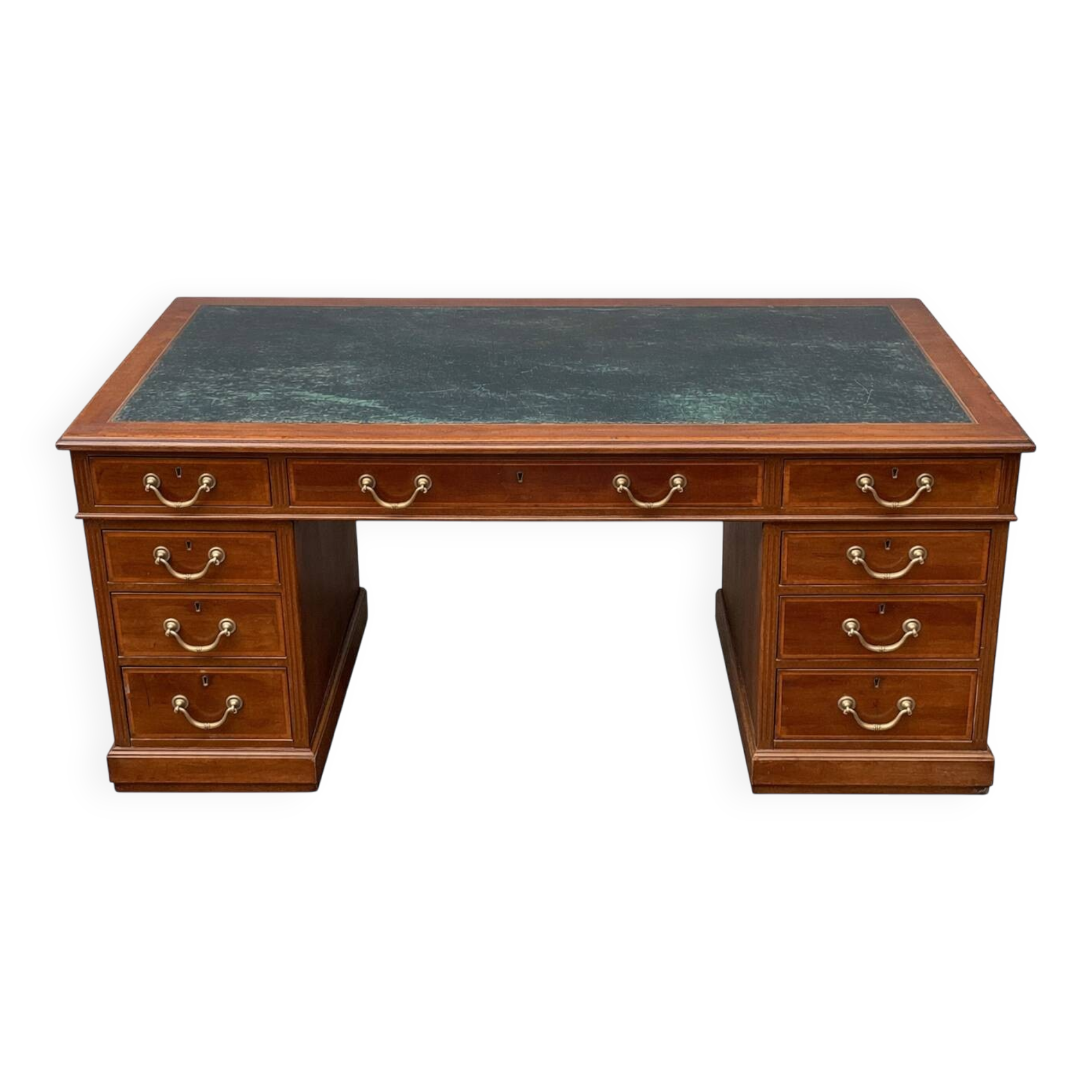 Antique English walnut chest of drawers from the 1930s.