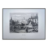 Madrid, la rue d'Alcalá. Gravure imprimée en 1841