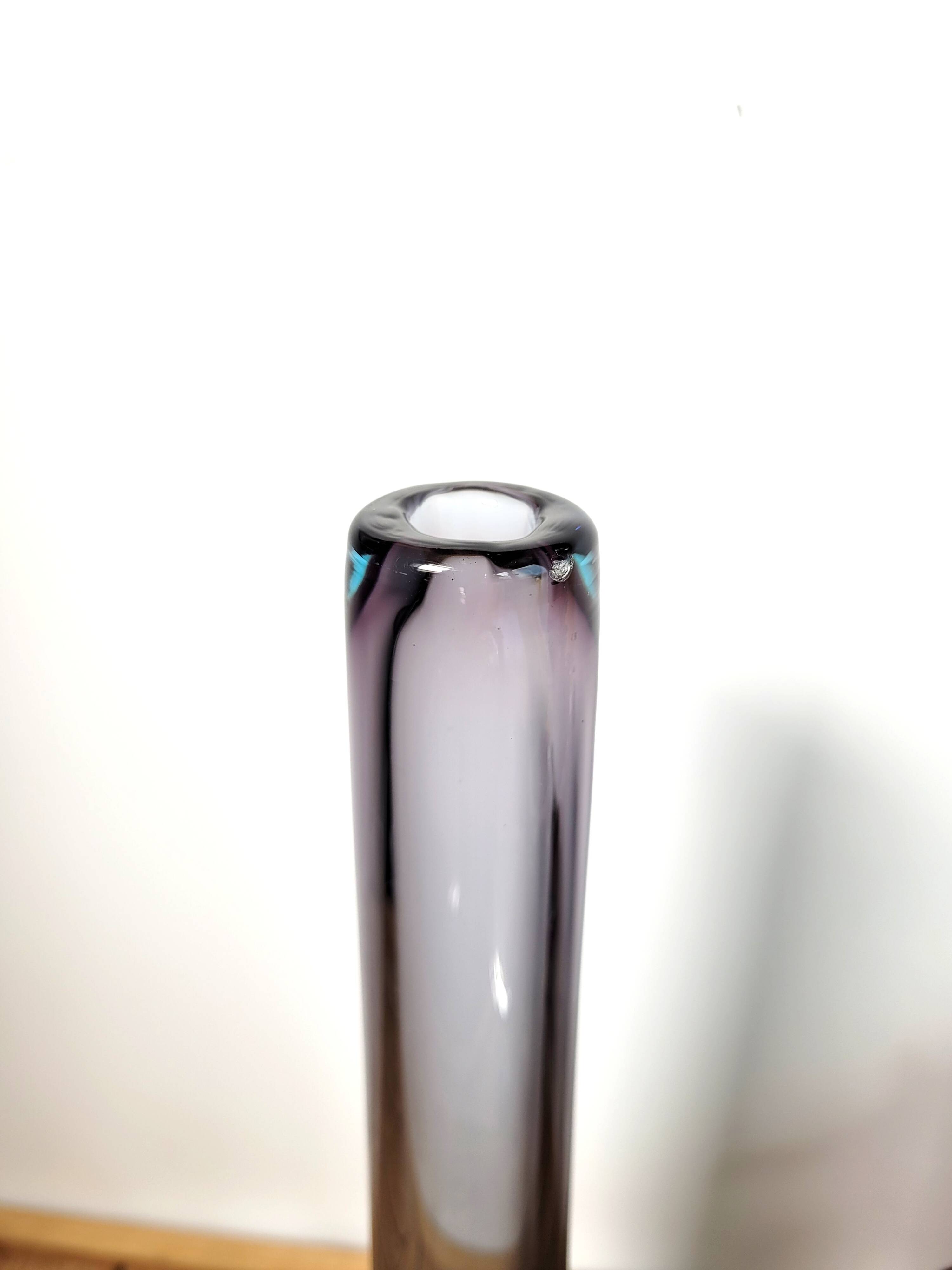 Sommerso Murano glass soliflore vase