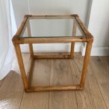 Rattan side table