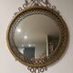 Round wall mirror - Gold metal with scrolls - Classic style - 1950s