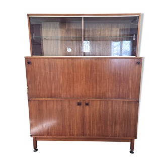 Scandinavian teak secretary buffet by André Monpoix