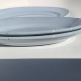 Plat ovale et deux ramequins assortis 50’s ciel