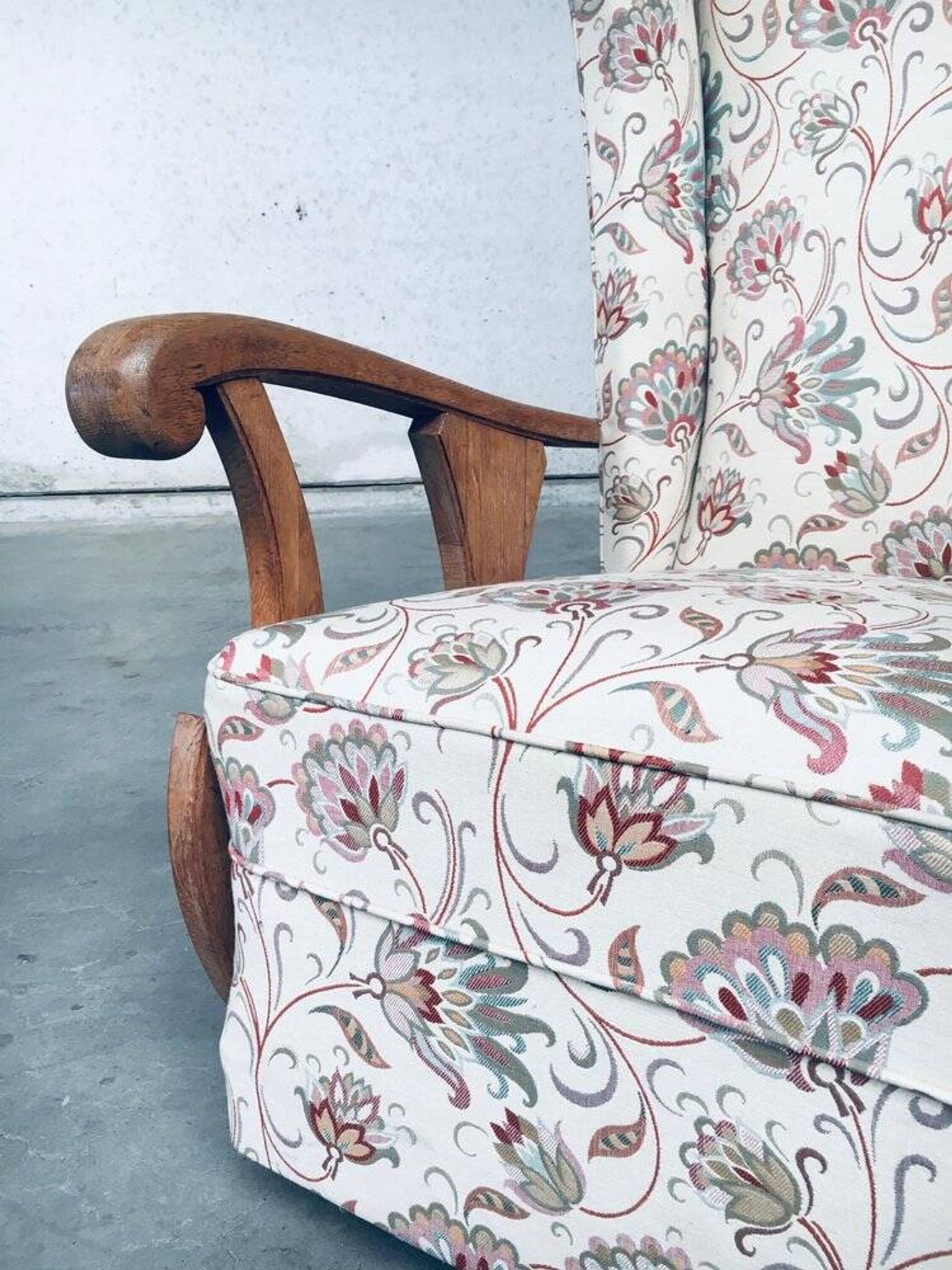 Set of High Wing Back Armchairs, 1900s