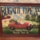 Wooden relief panel "Bugatti type 35" from country corner