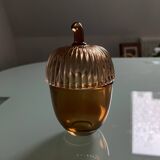 Little amber glass jar
