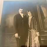 Old photograph of married couple