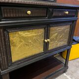 Buffet 2 portes avec plaques bronze chauve souris
