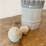 Old ceramic apothecary bottles