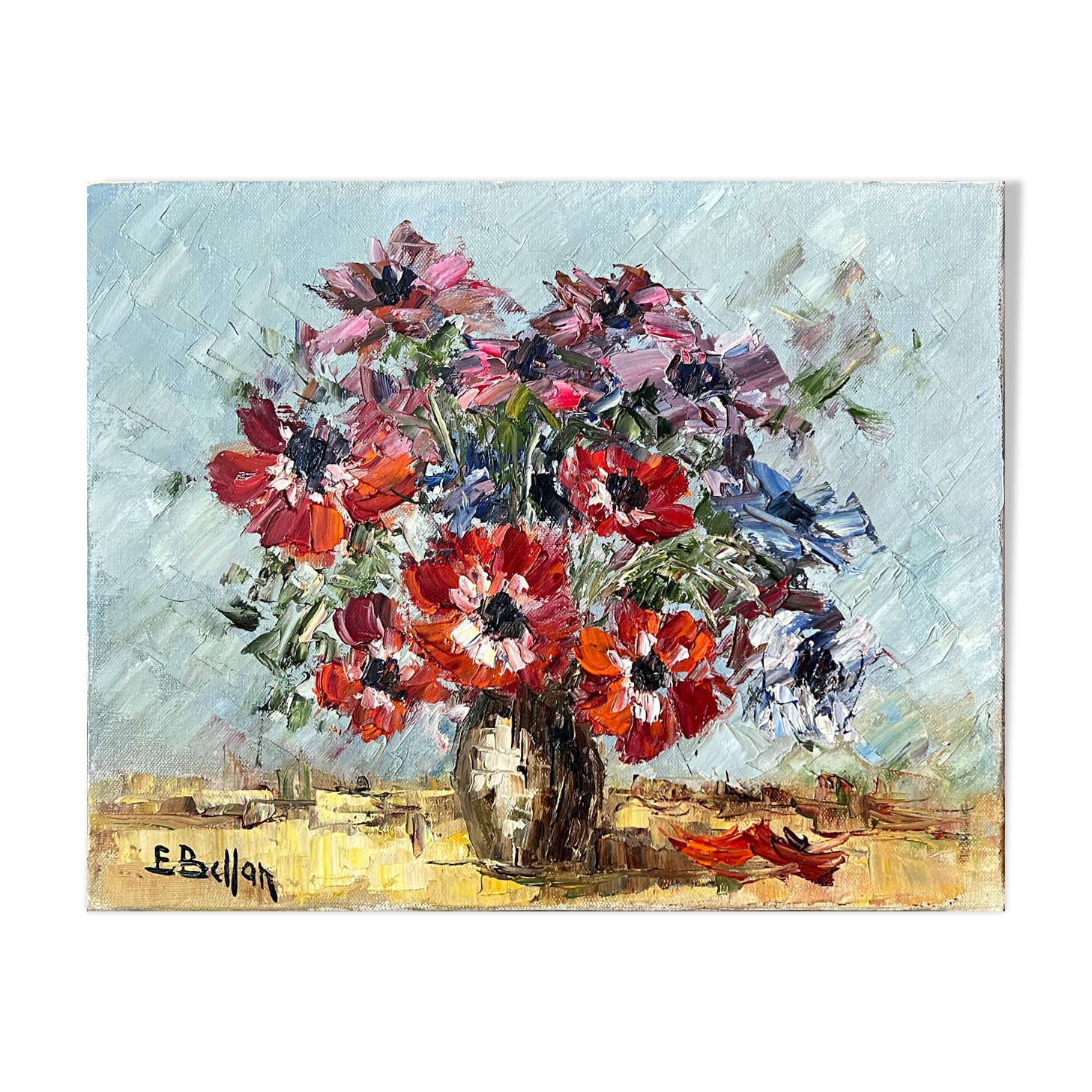 Painting "The anemones" by Etienne Bellan