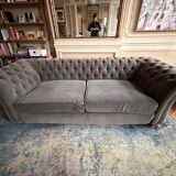 Paire de canapés Chesterfield