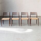 Set of 4 'model 78' dining chairs in rosewood by Niels Otto Moller