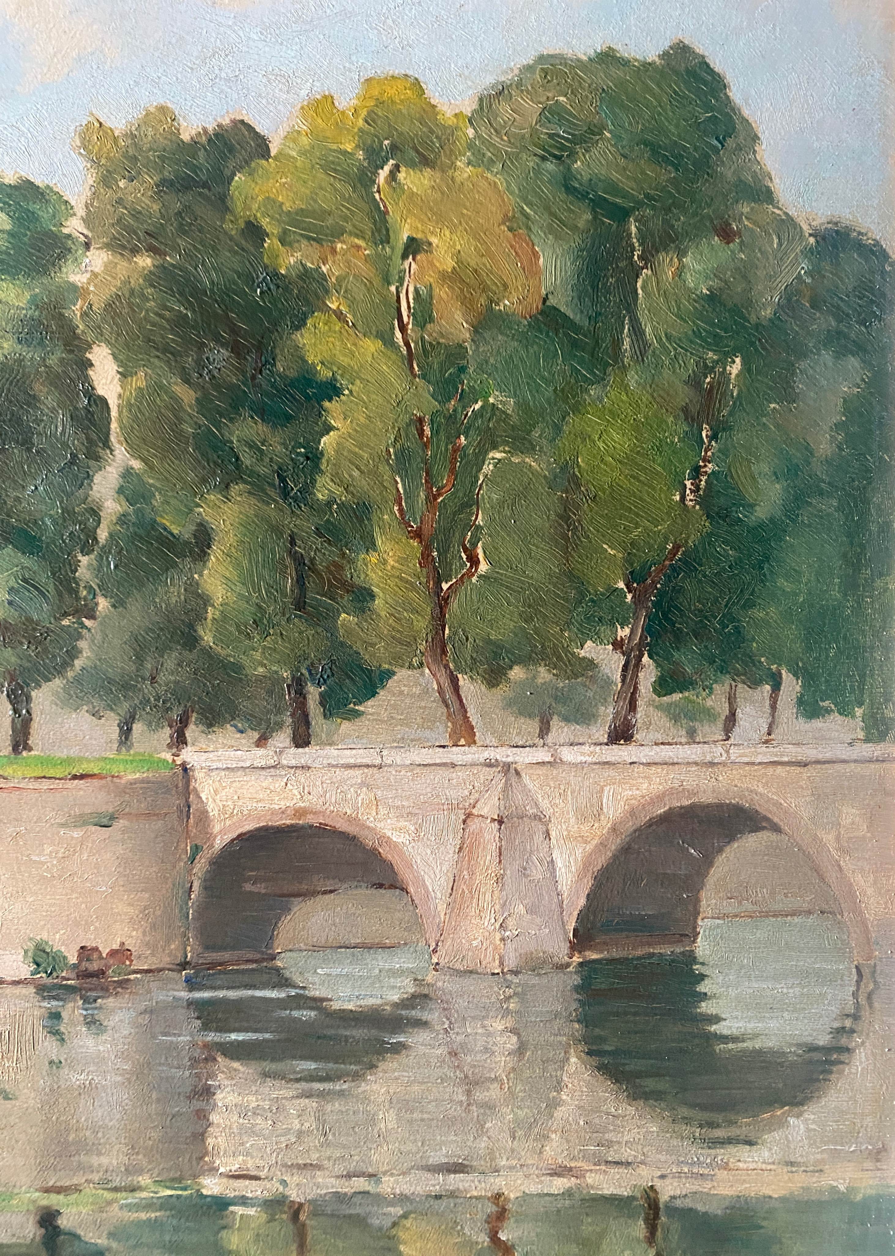 HSP painting "Amiens Cathedral from the bridge of the Cange" (Somme)