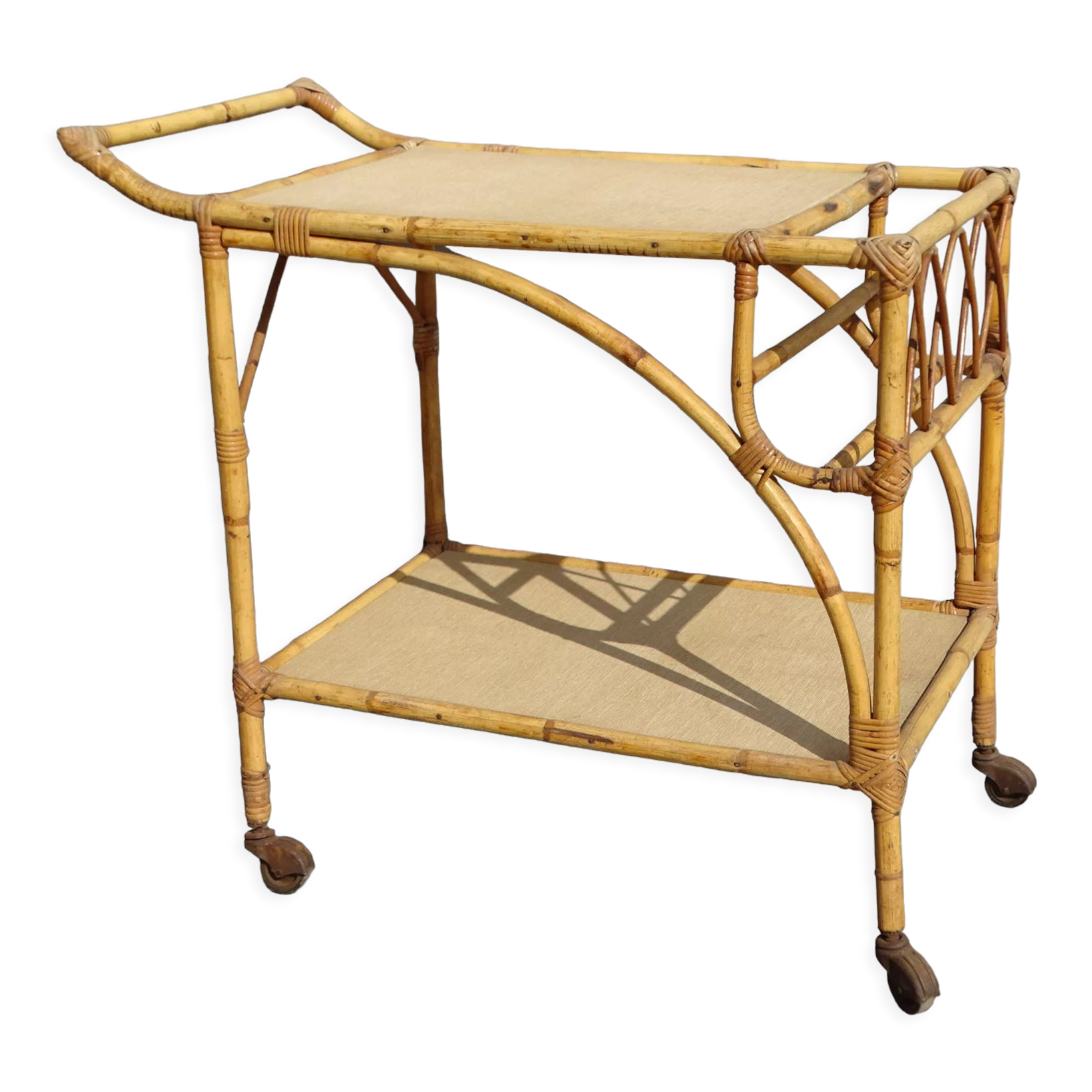 Trolling trolley served in rattan