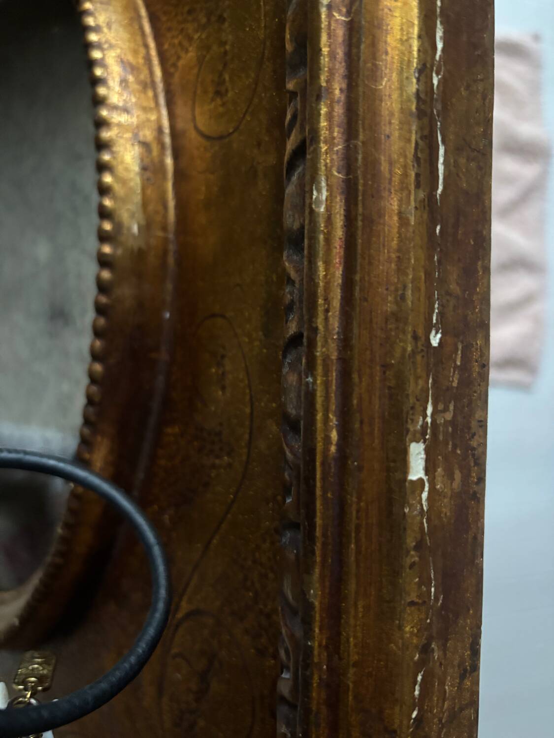 Gilded wooden mirror