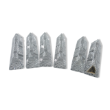 6 knife holders in cut crystal