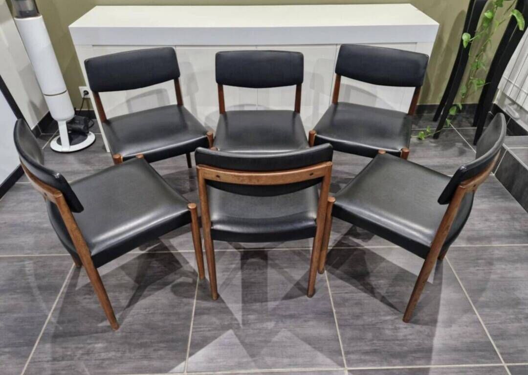 Set of 6 Scandinavian chairs by Zetel Behaagt, 1970s