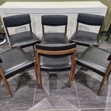 Set of 6 Scandinavian chairs by Zetel Behaagt, 1970s