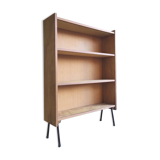 Bookcase wood and feet black metal