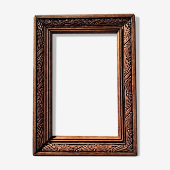 Old carved wooden photo frame around 1920/1930