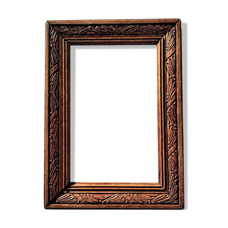Old carved wooden photo frame around 1920/1930
