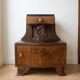 Art Deco bedside table in wood and marble