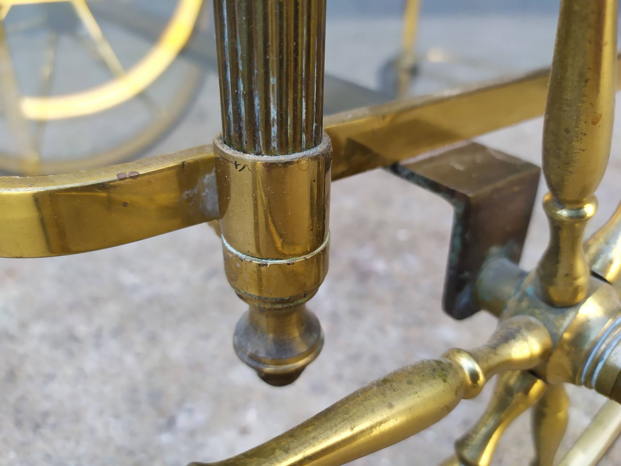 Golden brass cart