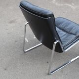 Paire de fauteuils Lange Drabert en cuir 1970