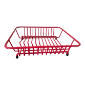 Plasticized metal dish rack