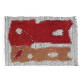 Tenture murale en textile bourgogne, tapis tissé à la main